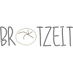 Stickdatei - Brot Liebe - Schiftzug Brotzeit